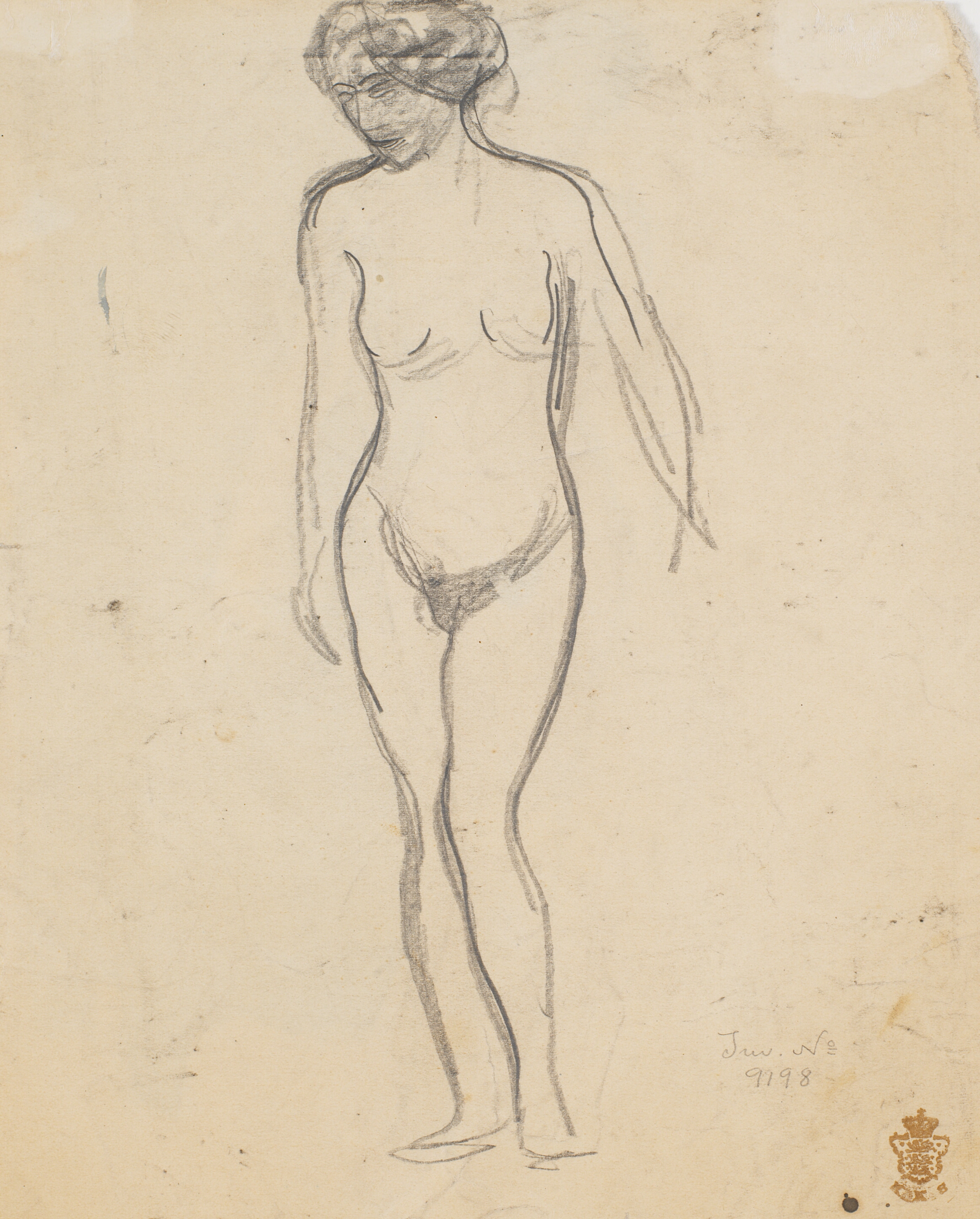 Stående kvindelig model